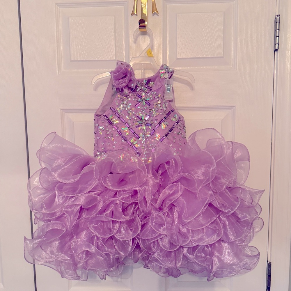Lavender toddler pageant  dress